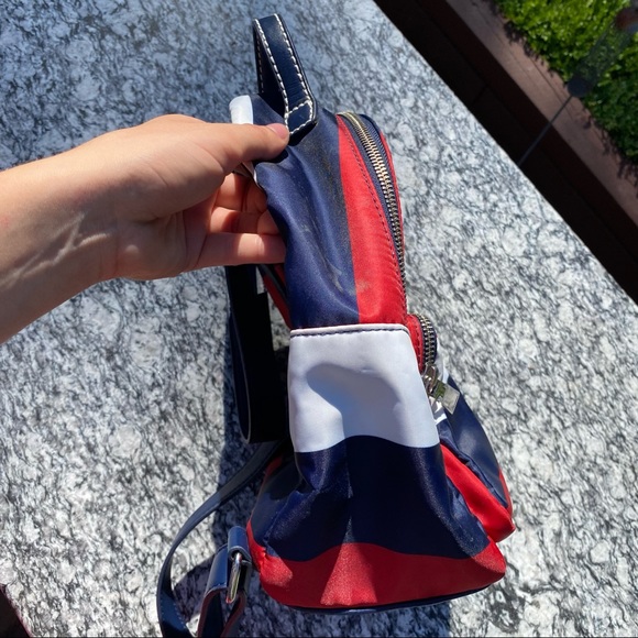 Tommy Hilfiger Women\'s Julia Backpack Rugby Nylon Navy/White/Red One Size